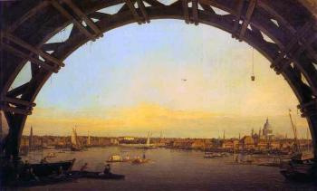 Canaletto : London, Seen through an Arch of Westminster Bridge